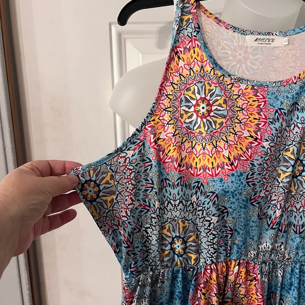 Multicolor Tank Dress - Picture 2 of 6